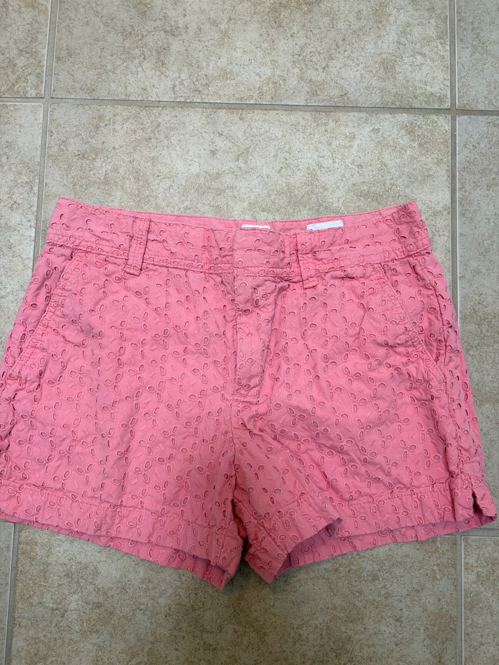 GAP Pink Eyelet Bermuda Shorts
